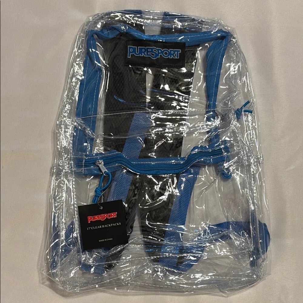 Clear Backpack Blue 17